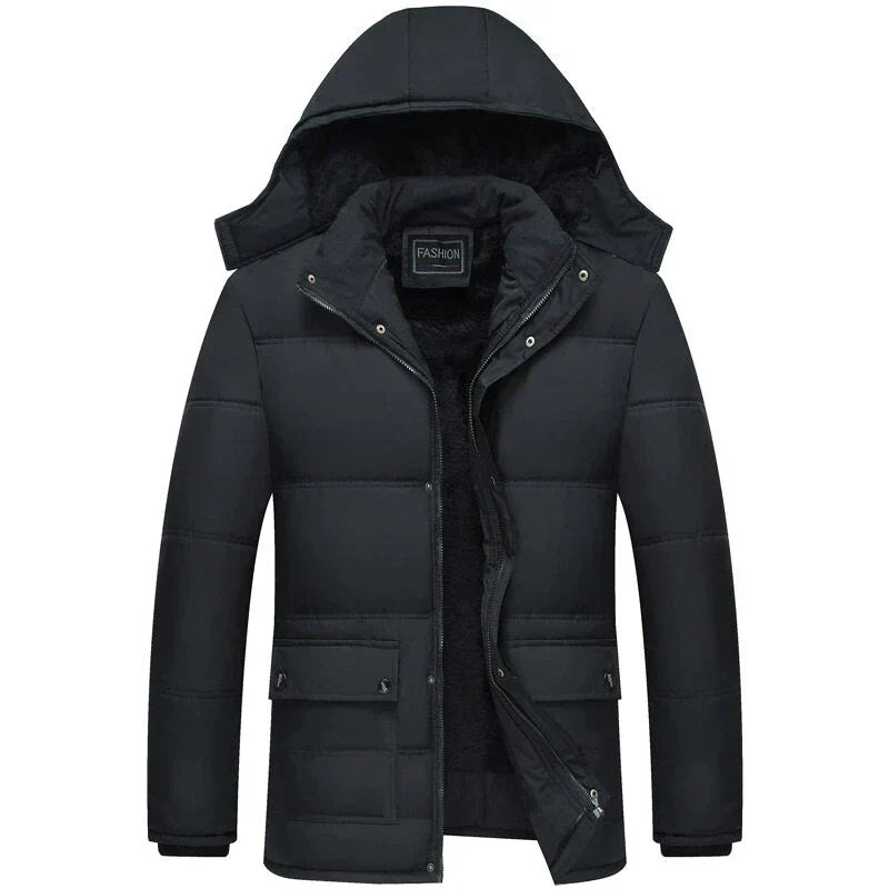 Men’s Hooded Puffer Jacket – Insulated Winter Outerwear for Everyday Cold-Weather Wear
