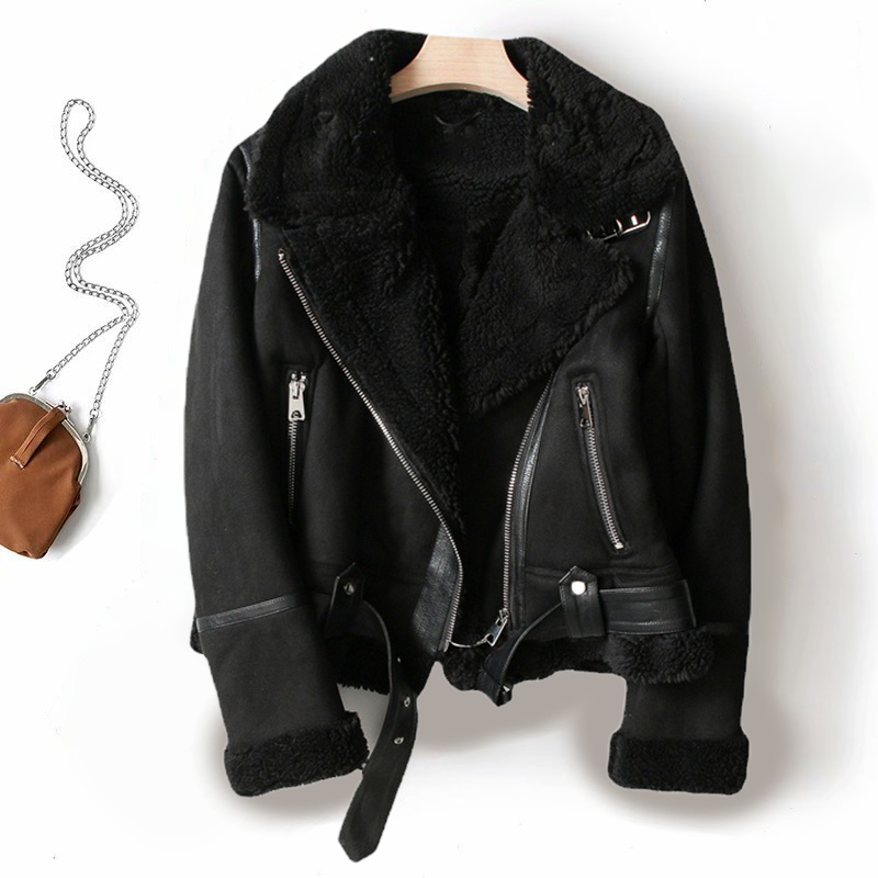 Women’s Cropped Jacket – Teddy Lining with Lapel Collar