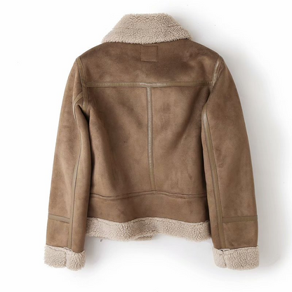 Women’s Cropped Jacket – Teddy Lining with Lapel Collar