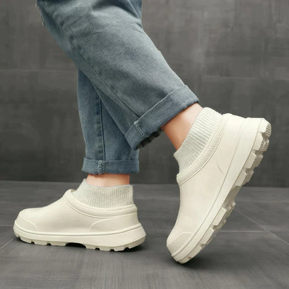 Women’s Fleece-Lined Slip-On Shoes – Low-Cut Everyday Footwear with Ribbed Stretch Collar and Gripped Sole