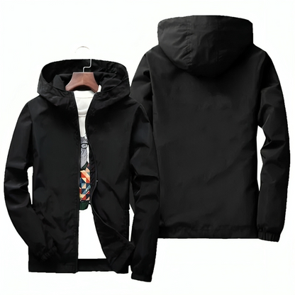 Men’s Waterproof Hooded Windbreaker Jacket – Lightweight Summer Layer for Outdoor Wear