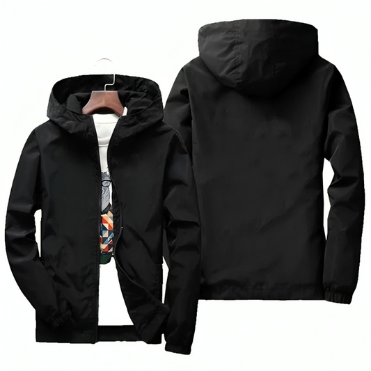 Men’s Waterproof Hooded Windbreaker Jacket – Lightweight Summer Layer for Outdoor Wear