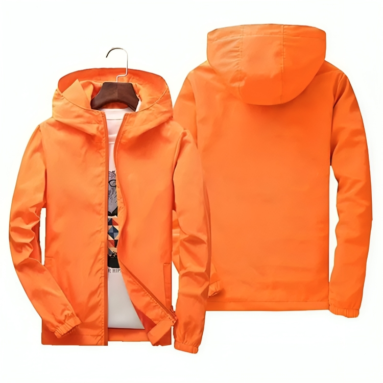 Men’s Waterproof Hooded Windbreaker Jacket – Lightweight Summer Layer for Outdoor Wear