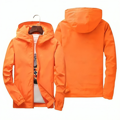 Men’s Waterproof Hooded Windbreaker Jacket – Lightweight Summer Layer for Outdoor Wear