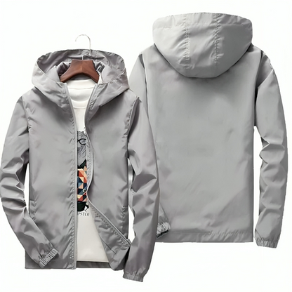 Men’s Waterproof Hooded Windbreaker Jacket – Lightweight Summer Layer for Outdoor Wear