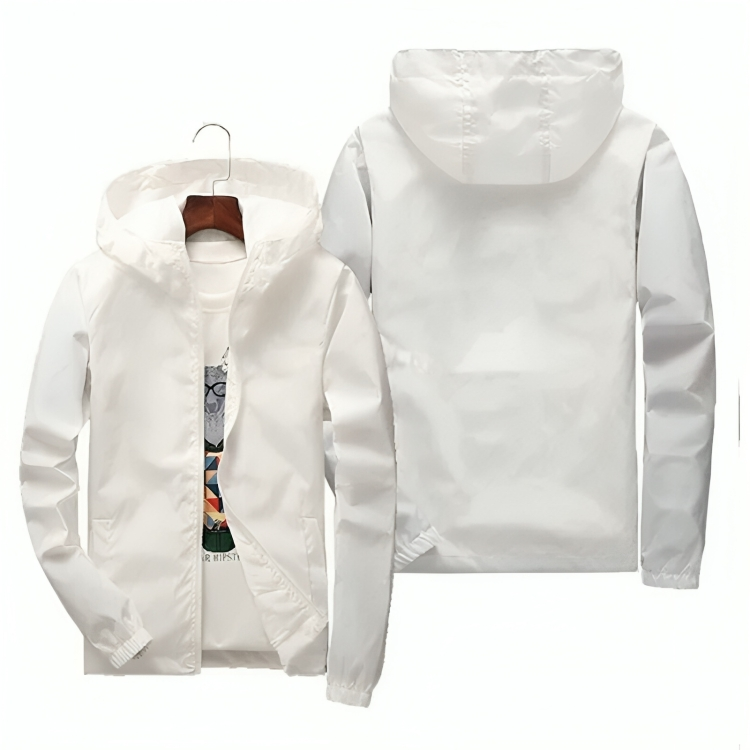 Men’s Waterproof Hooded Windbreaker Jacket – Lightweight Summer Layer for Outdoor Wear