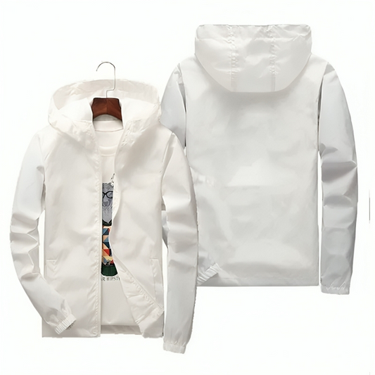 Men’s Waterproof Hooded Windbreaker Jacket – Lightweight Summer Layer for Outdoor Wear