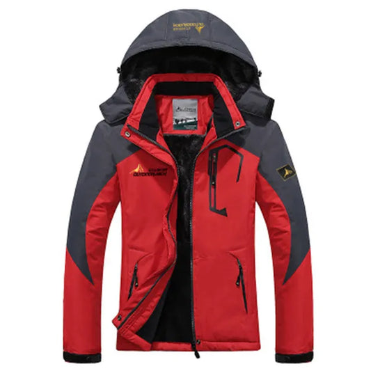 Men’s Windproof Ski Jacket – Insulated Hooded Layer for Winter Outdoor Wear