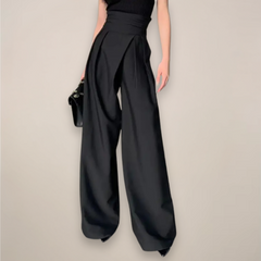 Women’s High-Waisted Wide-Leg Trousers – Tailored Summer Style for Smart Casual and Evening Wear