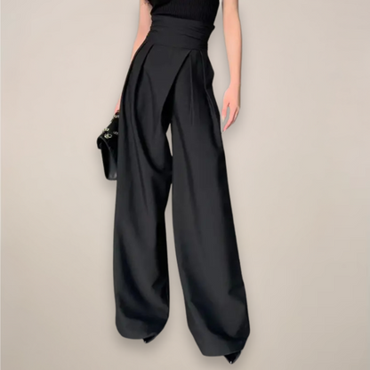 Women’s High-Waisted Wide-Leg Trousers – Tailored Summer Style for Smart Casual and Evening Wear