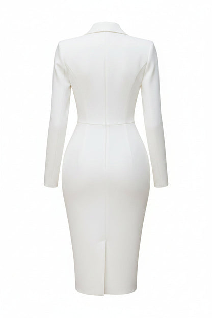 Women’s Tailored Blazer Midi Dress – Structured Spring Occasion Style for Work and Events