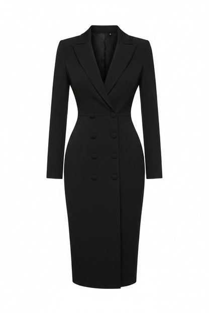 Women’s Tailored Blazer Midi Dress – Structured Spring Occasion Style for Work and Events