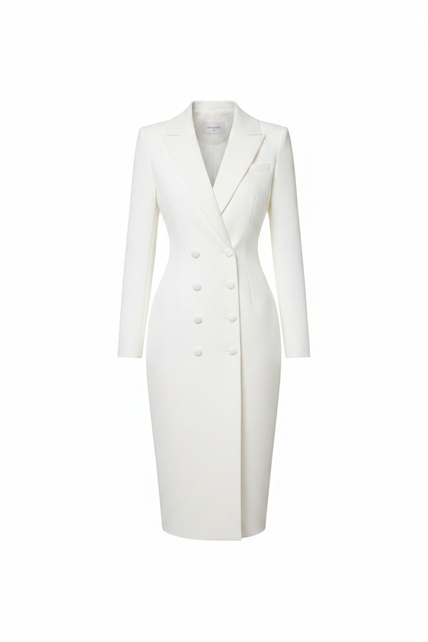 Women’s Tailored Blazer Midi Dress – Structured Spring Occasion Style for Work and Events