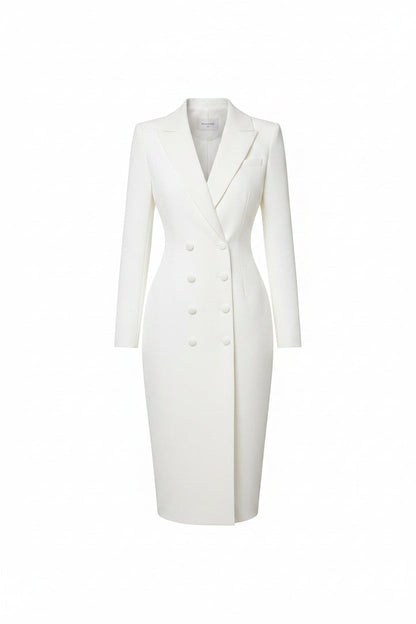 Women’s Tailored Blazer Midi Dress – Structured Spring Occasion Style for Work and Events