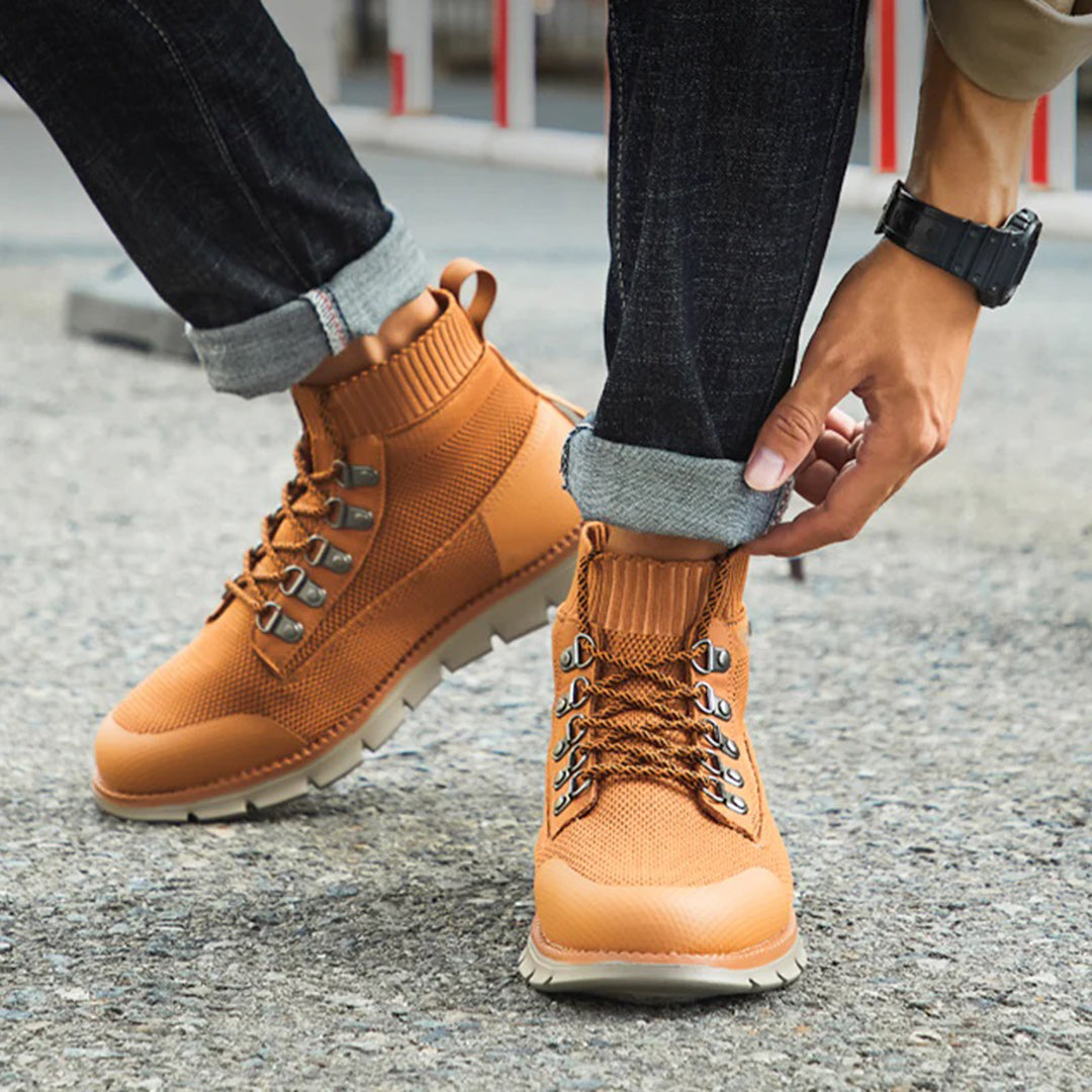 Men’s Breathable Mesh High-Top Trainers – Lightweight Support for Everyday Wear