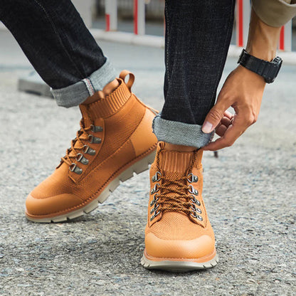 Men’s Breathable Mesh High-Top Trainers – Lightweight Support for Everyday Wear