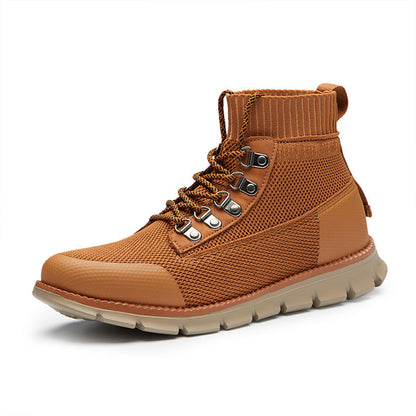 Men’s Breathable Mesh High-Top Trainers – Lightweight Support for Everyday Wear