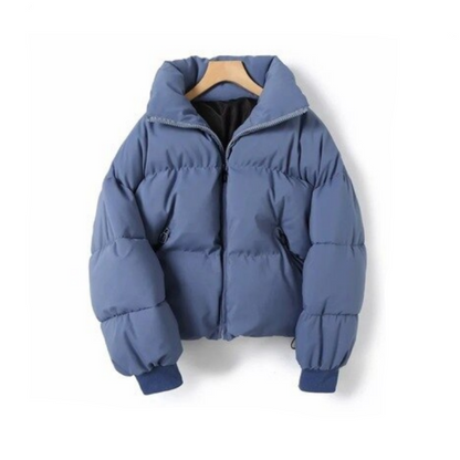 Women’s High-Collar Puffer Jacket – Water-Resistant Relaxed Layer for Everyday Winter Wear