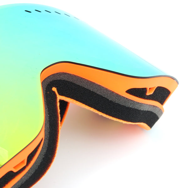 Men’s Mirrored Ski Goggles – Anti-Fog Dual-Lens Snowboard and Motocross Eyewear with UV Protection