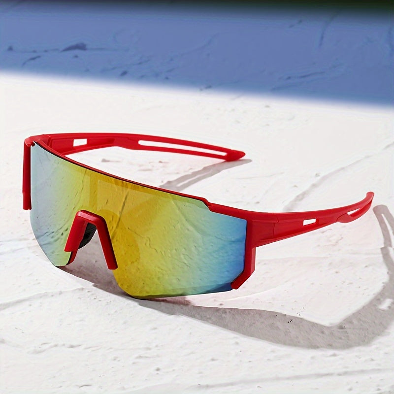 Men’s Shield Sports Sunglasses – Coated Wraparound Eyewear for Driving and Outdoor Activities
