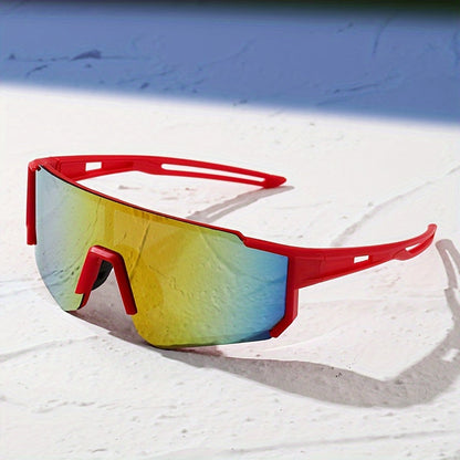 Men’s Shield Sports Sunglasses – Coated Wraparound Eyewear for Driving and Outdoor Activities
