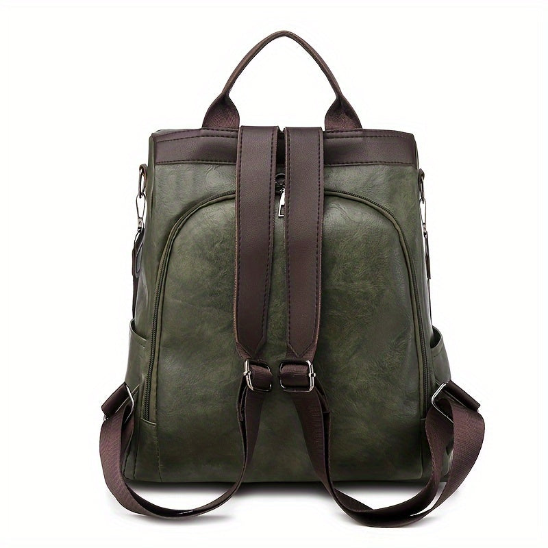 Women’s Anti-Theft Convertible Backpack – Faux Leather Multi-Way Bag with Hidden Rear Zip for Work and Travel
