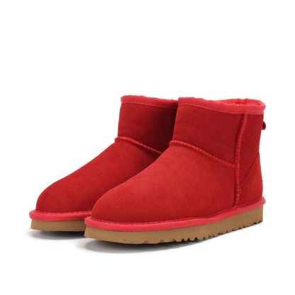 Women's Suede-Look Snow Boots - Chocolate