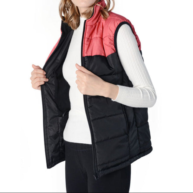 Unisex USB Heated Puffer Vest – High-Collar Winter Layer with Dual Heat Control