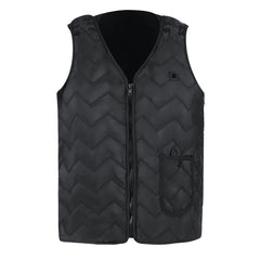 Unisex USB Heated Vest – Quilted Full-Zip Winter Layer with Adjustable Shoulder Fit