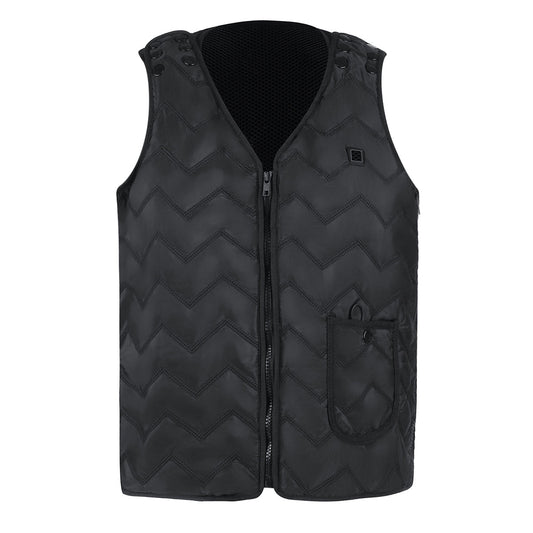 Unisex USB Heated Vest – Quilted Full-Zip Winter Layer with Adjustable Shoulder Fit