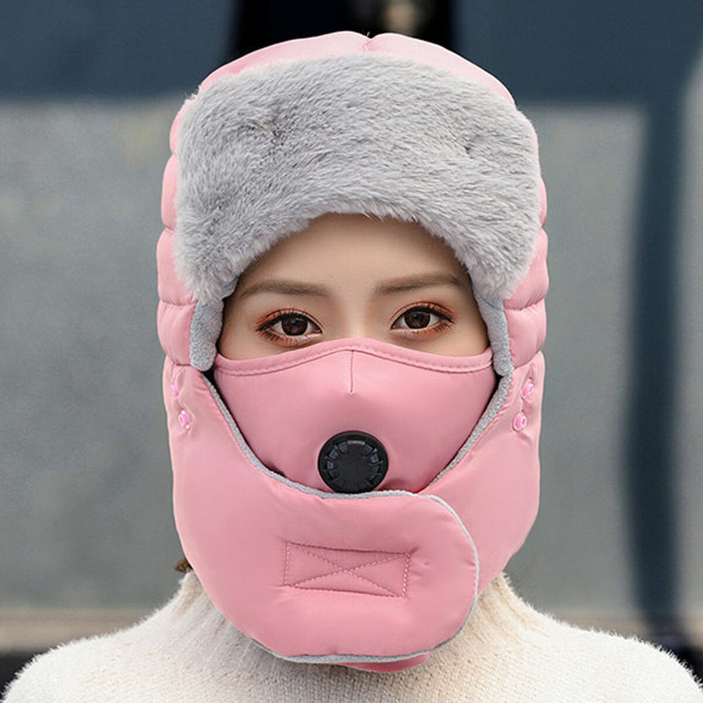 Unisex Full-Coverage Winter Trapper Hat – Plush-Lined Hood with Detachable Face Mask and Goggles