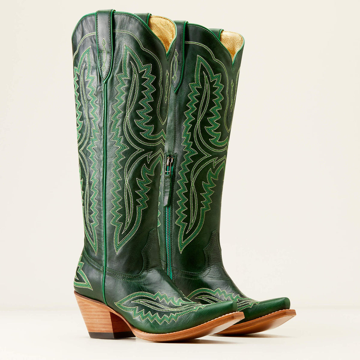 Women's Suede-Look Side Zip Pointed-Toe Chunky Chelsea Boots