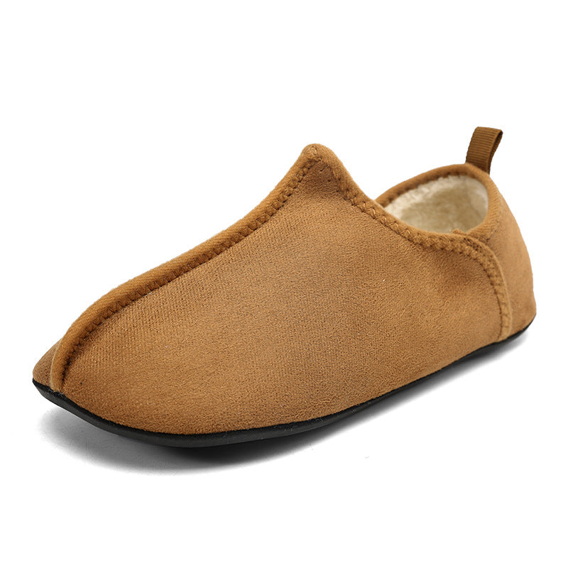 Women's Suede-Look Platform Clog Slippers - Black