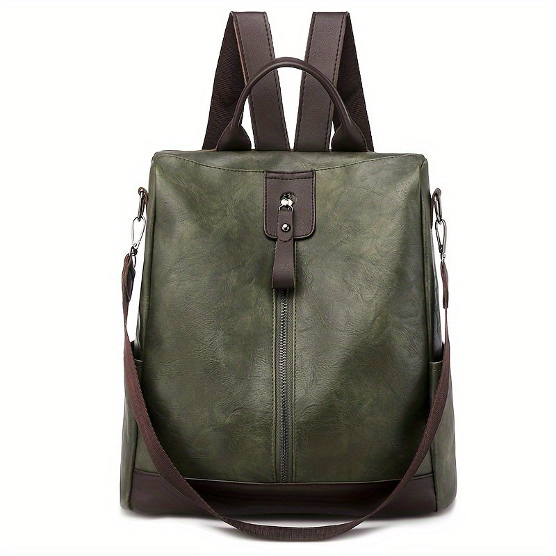 Women’s Anti-Theft Convertible Backpack – Faux Leather Multi-Way Bag with Hidden Rear Zip for Work and Travel