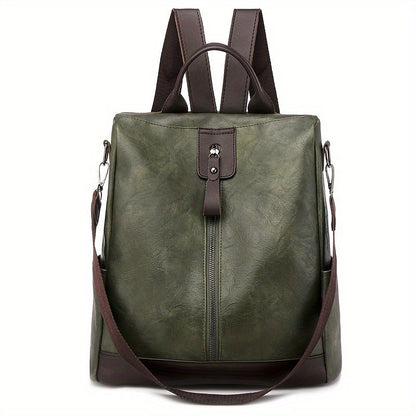Women’s Anti-Theft Convertible Backpack – Faux Leather Multi-Way Bag with Hidden Rear Zip for Work and Travel