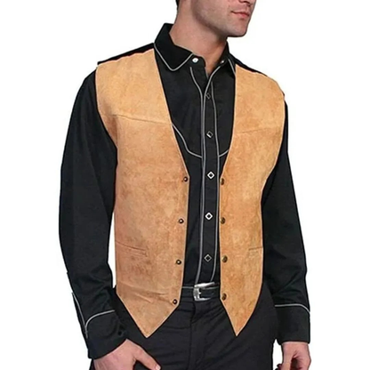 Men’s Traditional Waistcoat with Pockets – Heritage Layer for Festivals and Casual Wear