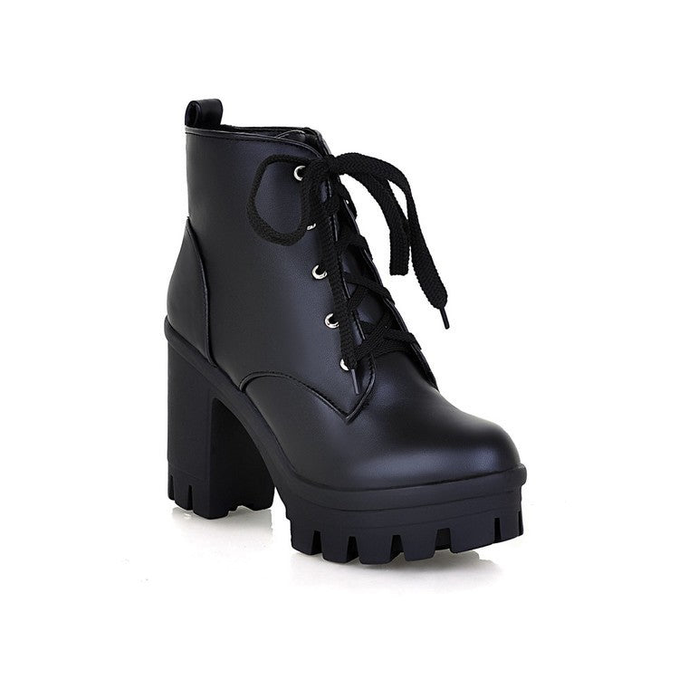 Women's Platform Waterproof Chunky Chelsea Boots - Black