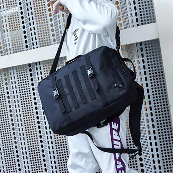 Men’s Large Nylon Travel Duffel Bag – Multi-Compartment Carryall with Laptop Storage and Adjustable Shoulder Strap