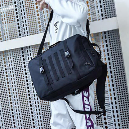 Men’s Large Nylon Travel Duffel Bag – Multi-Compartment Carryall with Laptop Storage and Adjustable Shoulder Strap