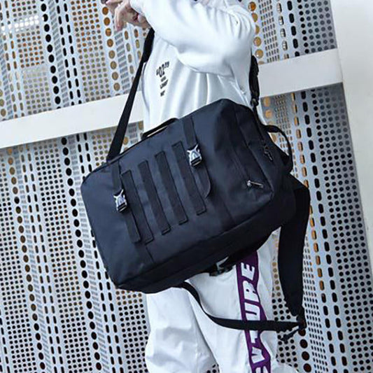 Men’s Large Nylon Travel Duffel Bag – Multi-Compartment Carryall with Laptop Storage and Adjustable Shoulder Strap