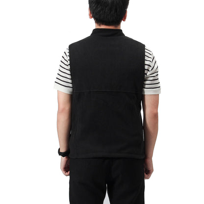 Unisex USB Heated Fleece Vest – Full-Zip Sleeveless Layer with Adjustable Heat Control