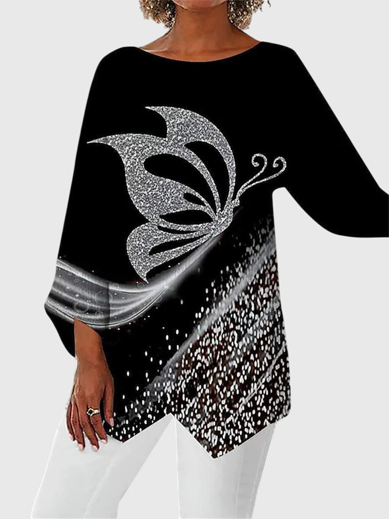 Women’s Printed Relaxed Top – Easy Smart Casual Tunic for Everyday Wear