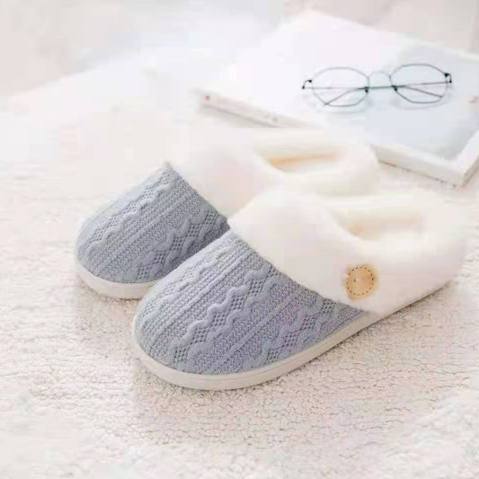 Women's Shearling-Collar Platform Clog Slippers