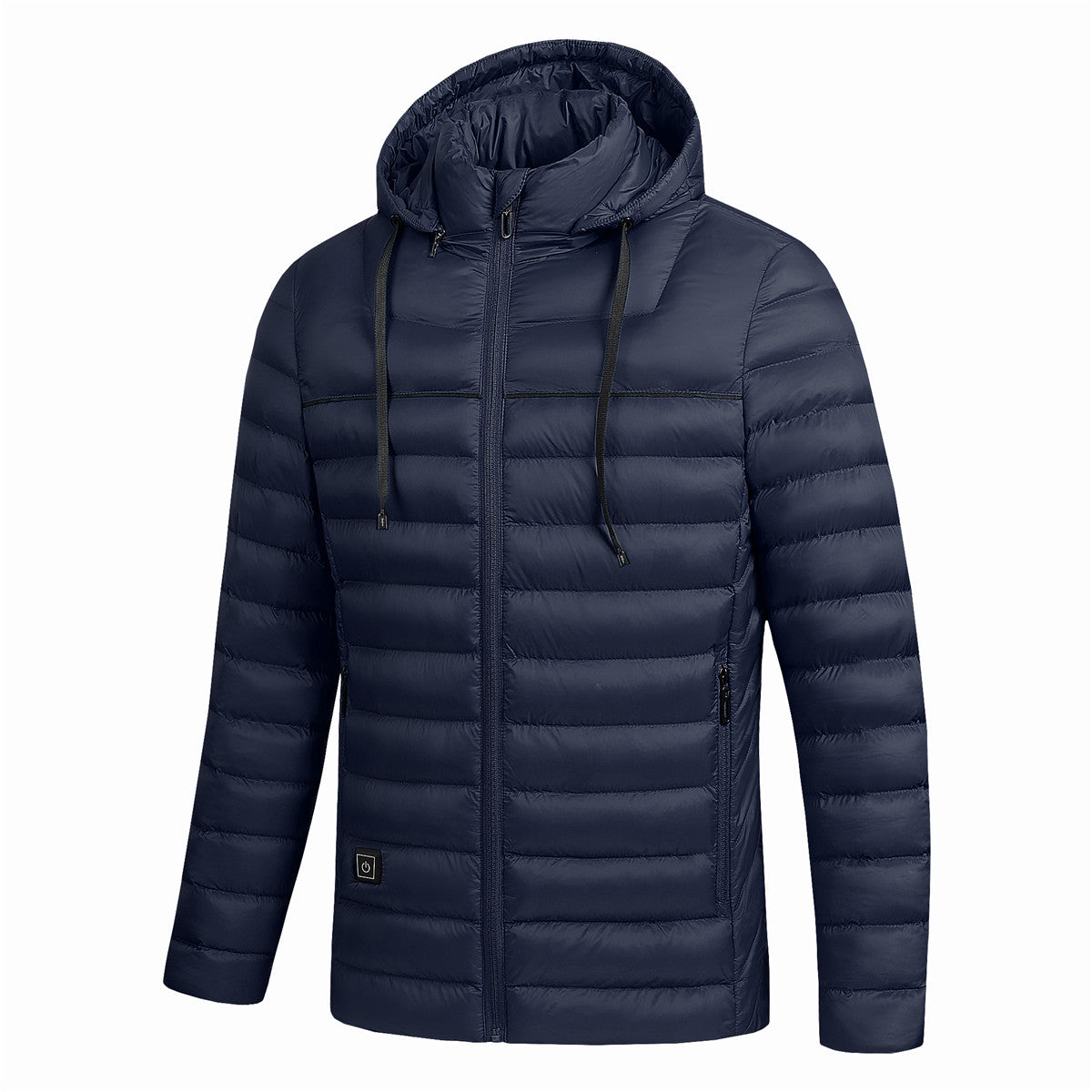 Men’s USB-Heated Hooded Puffer Jacket – Water-Resistant Insulated Winter Coat with Adjustable Heat Zones