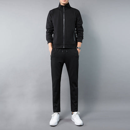 Men’s USB Heated Tracksuit Set – Zip-Up Jacket with Adjustable-Waist Trousers