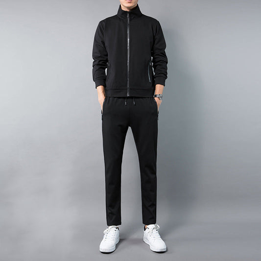 Men’s USB Heated Tracksuit Set – Zip-Up Jacket with Adjustable-Waist Trousers