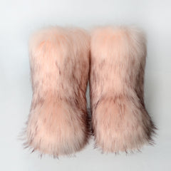 Women's Faux Fur Lined Snow Boots - Big Red