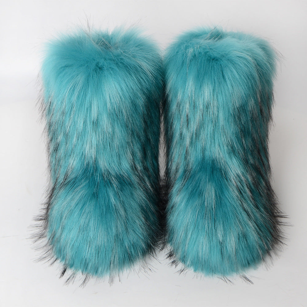 Women's Faux Fur Lined Snow Boots - Big Red