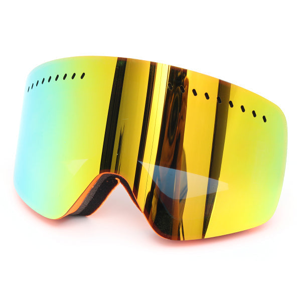 Men’s Mirrored Ski Goggles – Anti-Fog Dual-Lens Snowboard and Motocross Eyewear with UV Protection