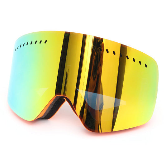 Men’s Mirrored Ski Goggles – Anti-Fog Dual-Lens Snowboard and Motocross Eyewear with UV Protection